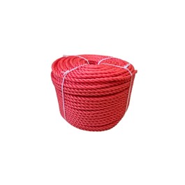 3-STRAND TWISTED ROPE WHITE 4mm x 200m  ΣΧΟΙΝΙ ΣΤΡΙΜΜΕΝΟ 3 ΚΛΩΝΩΝ ΚΟΚΚΙΝΟ 10mm x 200m
